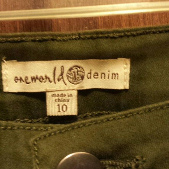 One World Denim capris, olive - Picture 3 of 4